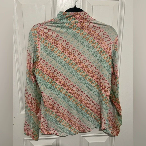 Ibkul Outdoor Long Sleeve Tennis Golf 1/2 Zip Pullover UPF 50 Geometric Medium - Picture 10 of 10